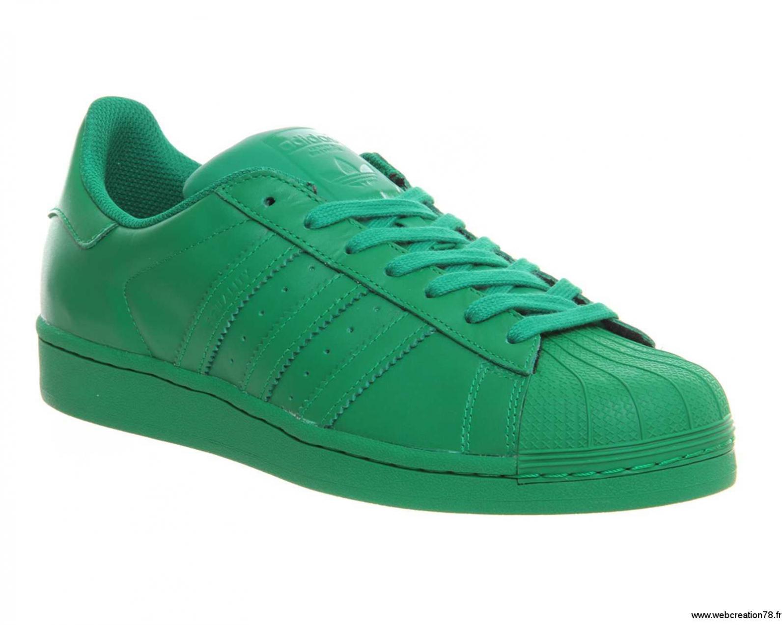 basket adidas homme blanche et verte